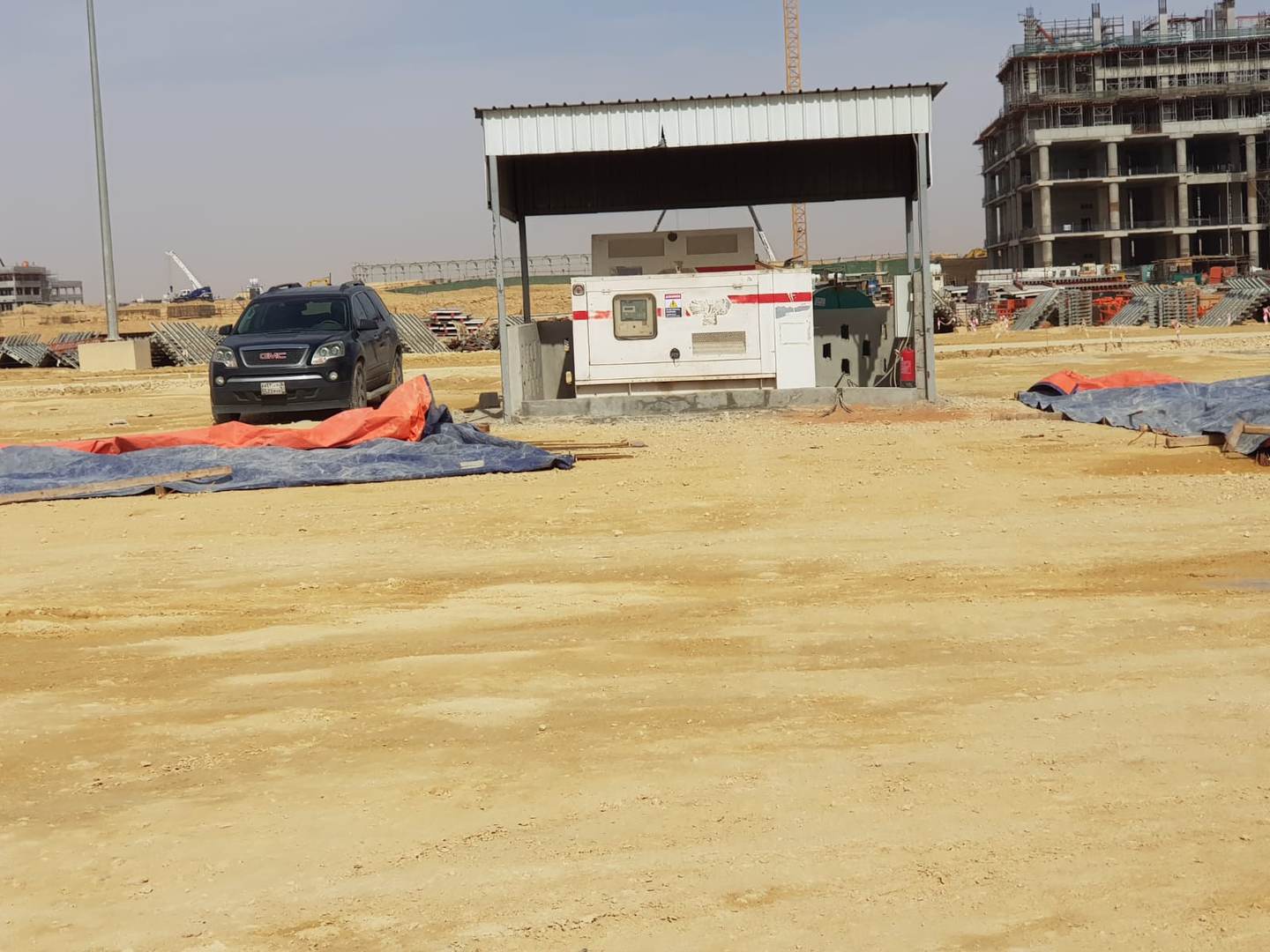 White Dream generator installed at active construction site