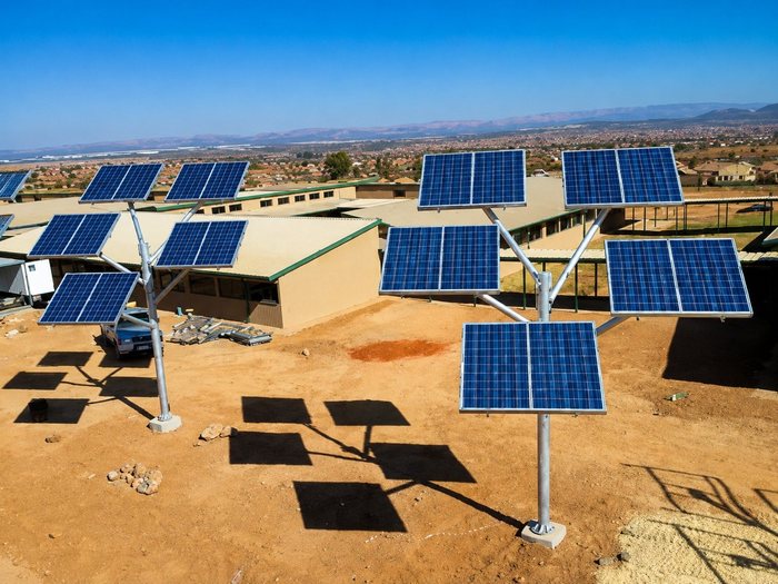 Rooftop solar panel installation project by White Dream in Saudi Arabia