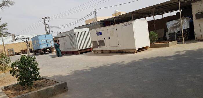 White Dream generators staged for a short-term site rental
